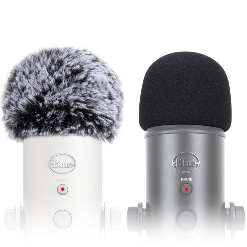 SUNMON Windscreen Muff and Foam for Blue Yeti, Blue Yeti Pro USB Condenser Microphone, Indoor Outdoor Microphone Windshield 2 PACK by SUNMON - Image 1